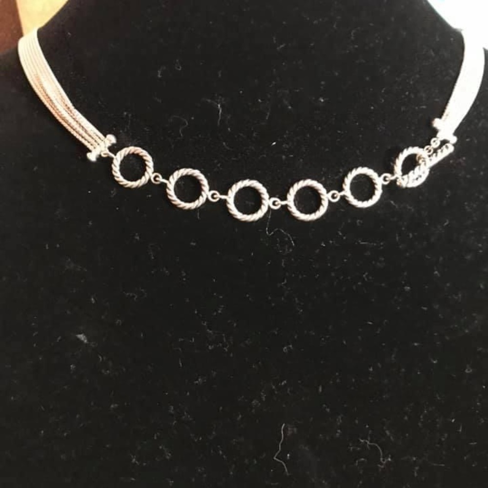 Rare 7 strand David Yurman, lariat necklace with diamonds sterling silver - Picture 4 of 4